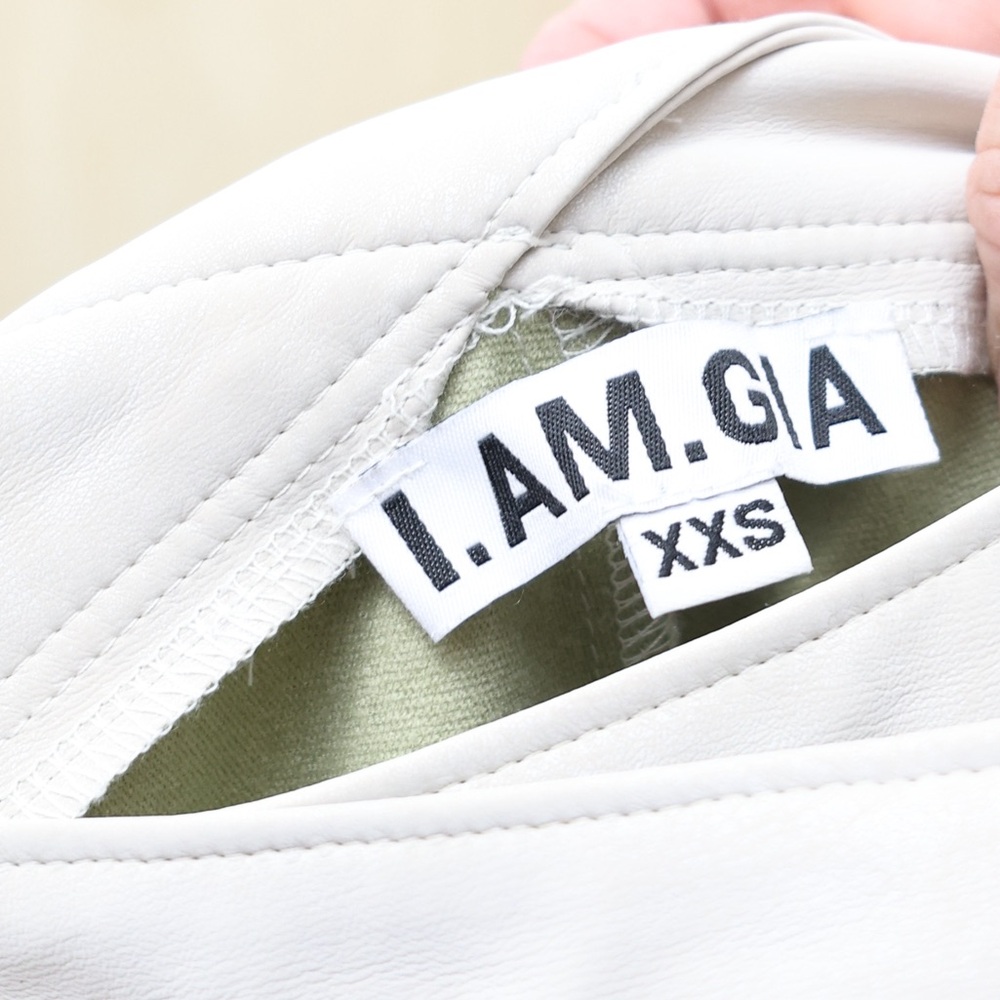 I.AM.GIA Atris Faux Leather Pant Cream‎ XXS - Picture 4 of 7